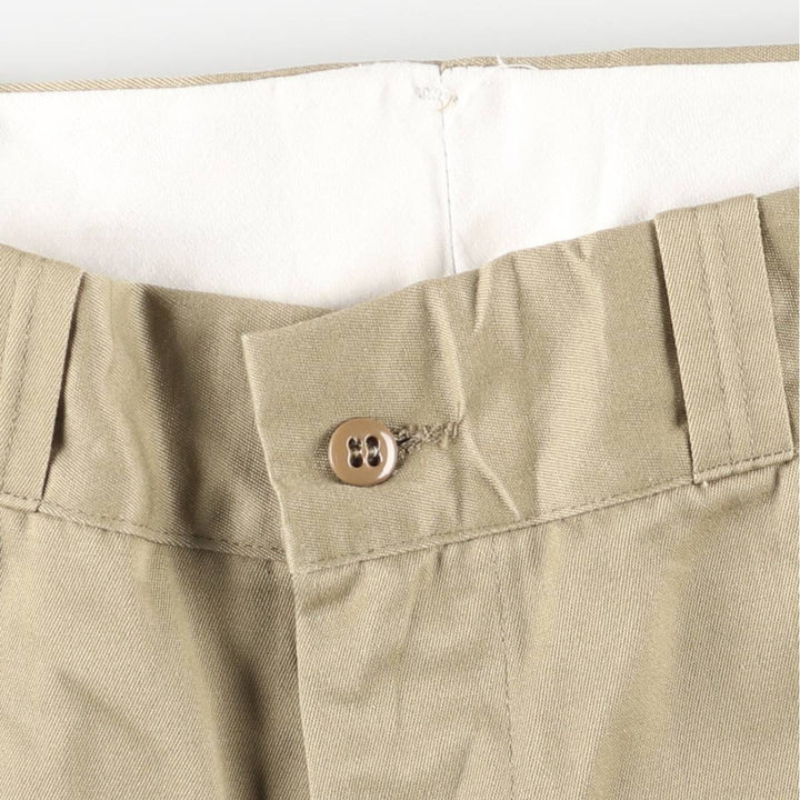 Vintage 1980'S FINESILVER work pants, men's size W33 polyester Beige type Vintage Second Hand