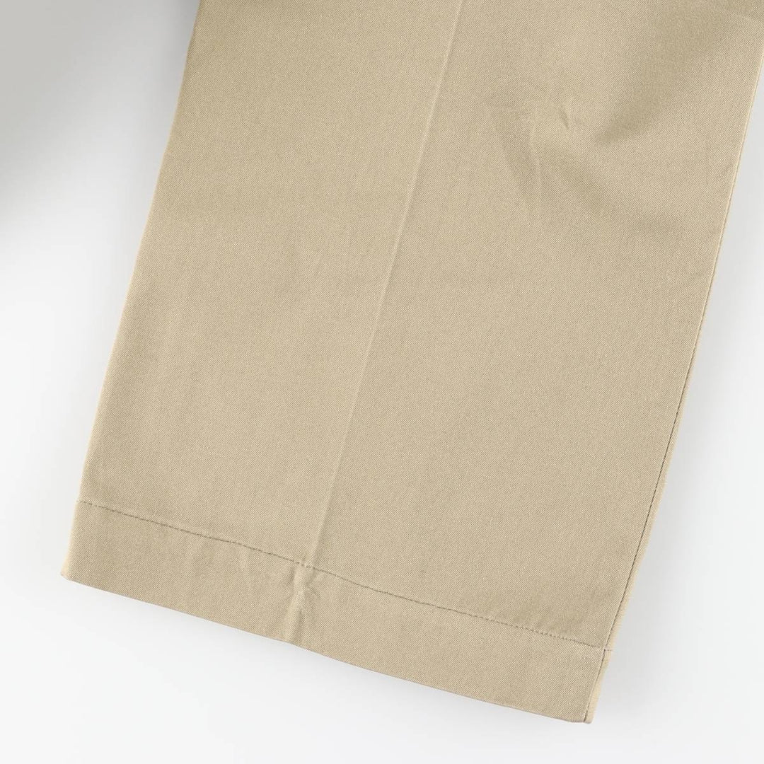 Vintage 1980'S FINESILVER work pants, men's size W33 polyester Beige type Vintage Second Hand