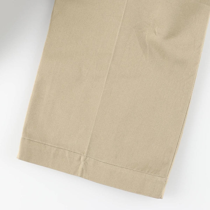 Vintage 1980'S FINESILVER work pants, men's size W33 polyester Beige type Vintage Second Hand