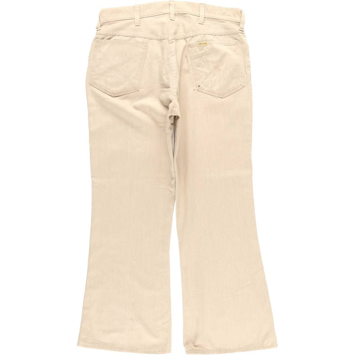 Vintage 1980'S Big Yank work pants, flared pants, men's size W34. unclear Beige type Vintage Second Hand