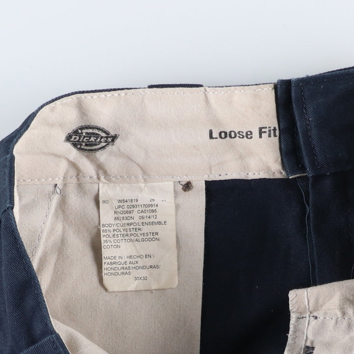 Dickies Loose Fit Double Knee Work Pants Men's W30 equivalent polyester navy blue type Vintage Second Hand