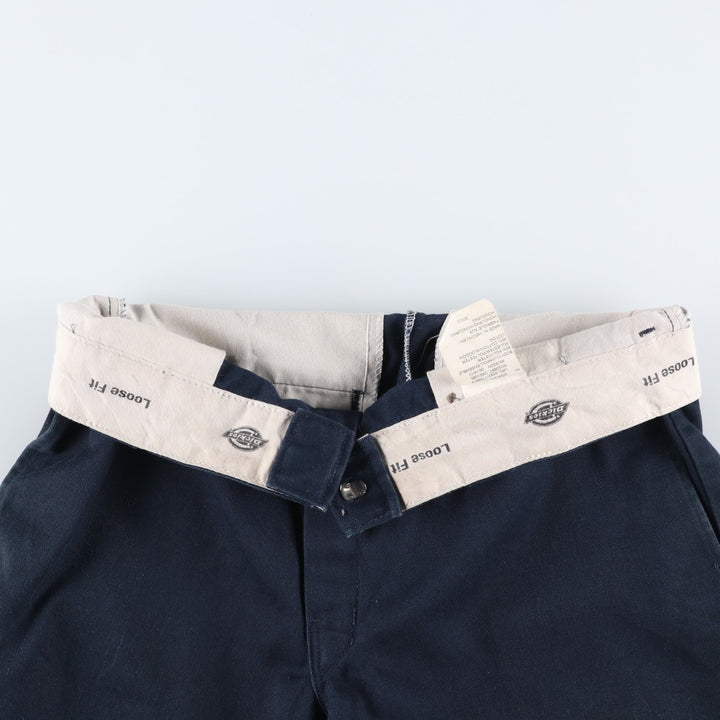 Dickies Loose Fit Double Knee Work Pants Men's W30 equivalent polyester navy blue type Vintage Second Hand