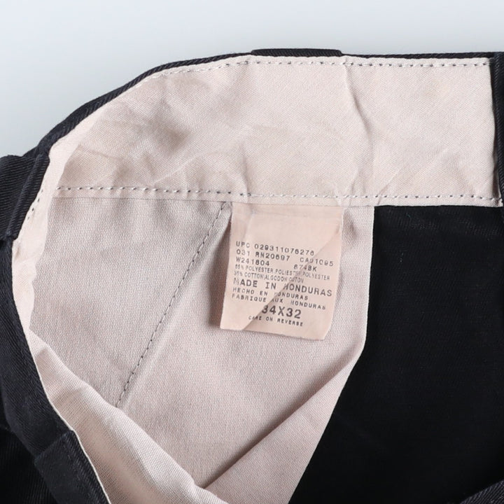 Dickies Work Pants Men's W32 equivalent polyester black type Vintage Second Hand