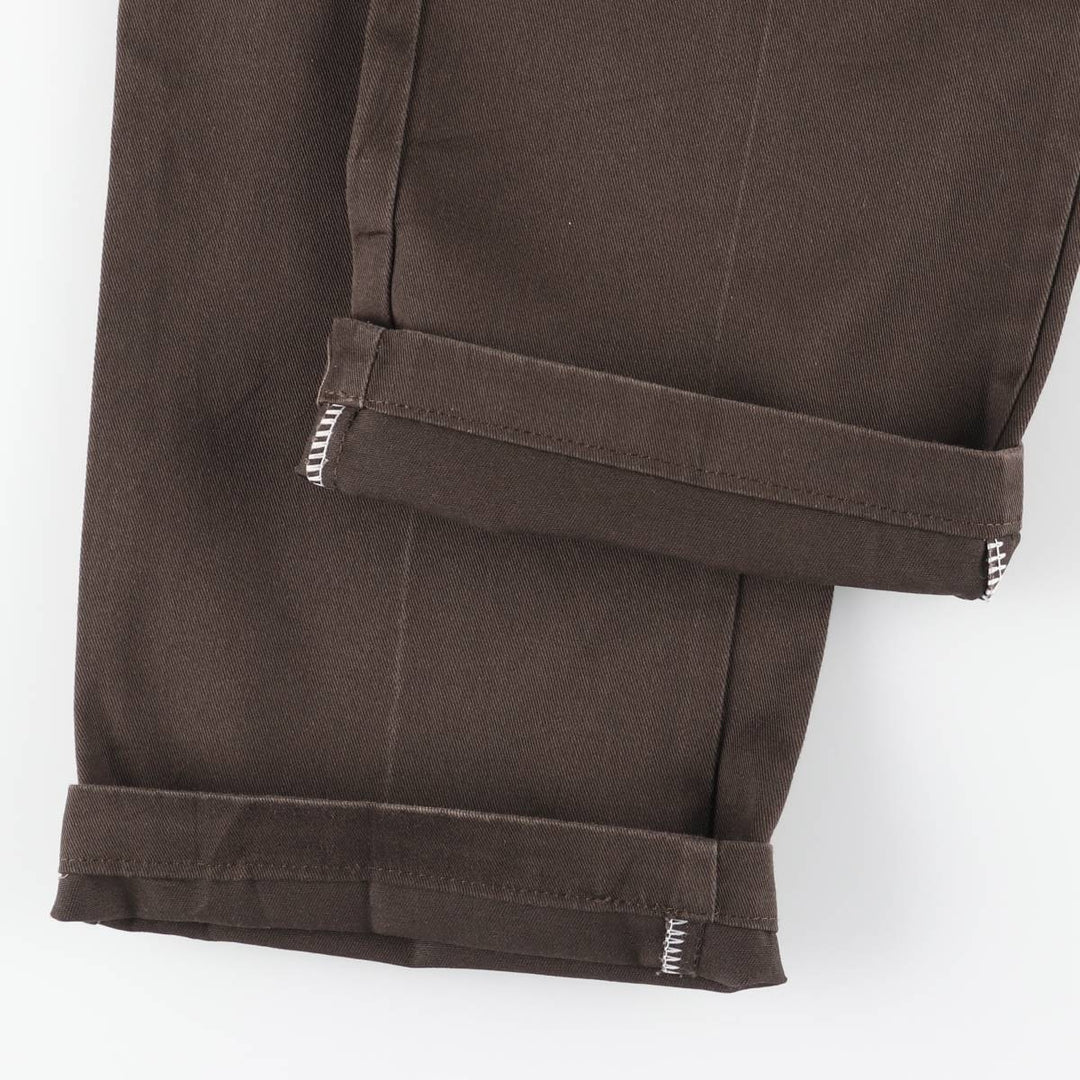 Dickies 874 ORIGINAL FIT Work Pants for Men, W32 equivalent polyester brown type Vintage Second Hand