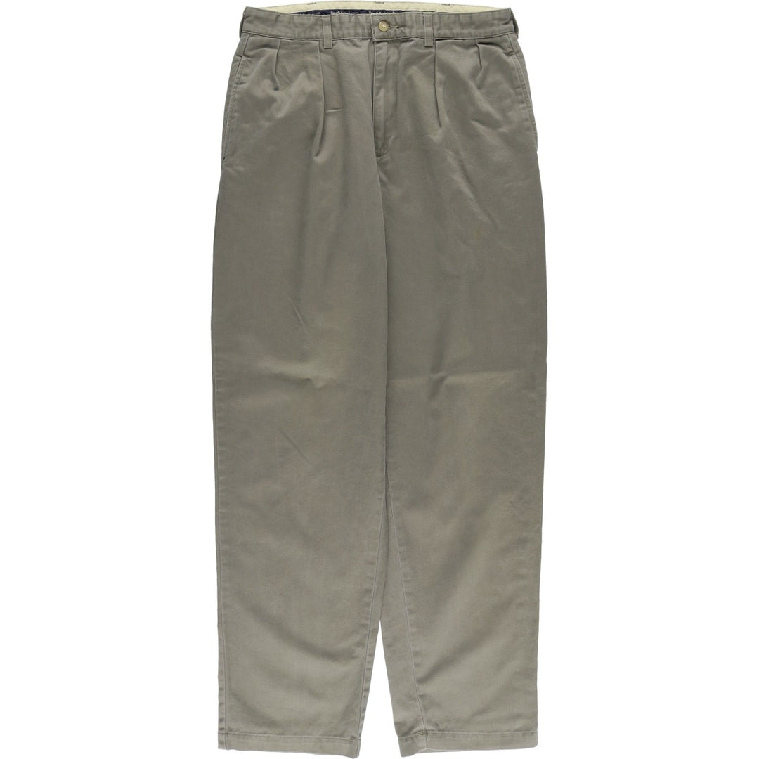 Ralph Lauren Polo Ralph Lauren Two-pleat Chino Pants for Men, W32 equivalent cotton Khaki type Vintage Second Hand