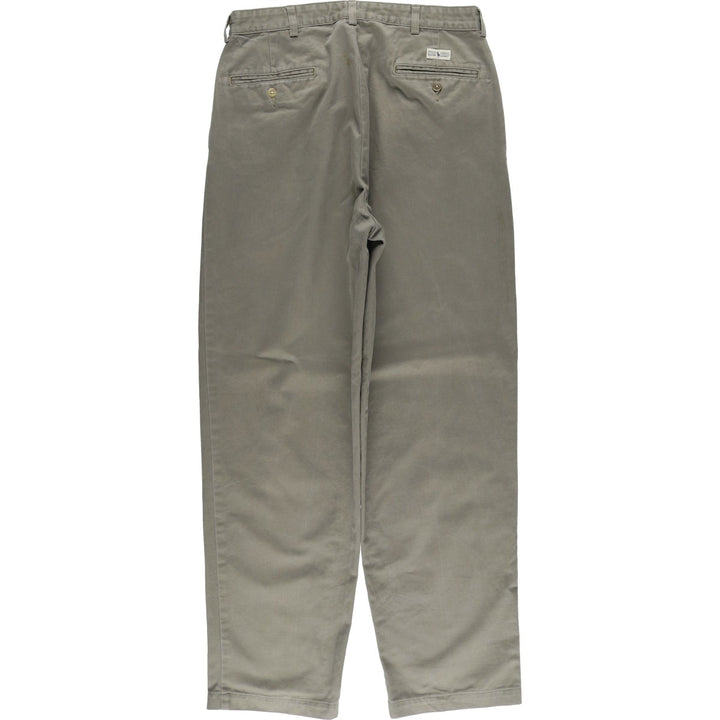 Ralph Lauren Polo Ralph Lauren Two-pleat Chino Pants for Men, W32 equivalent cotton Khaki type Vintage Second Hand
