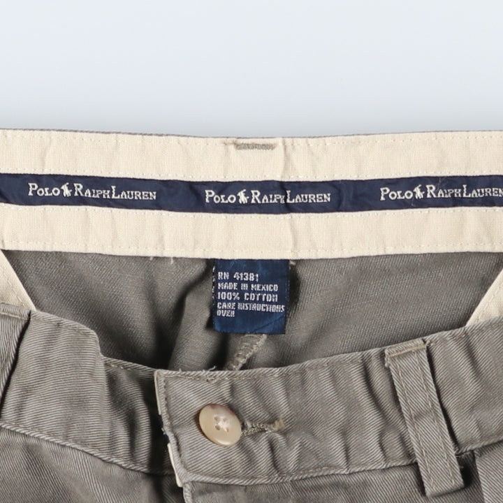 Ralph Lauren Polo Ralph Lauren Two-pleat Chino Pants for Men, W32 equivalent cotton Khaki type Vintage Second Hand