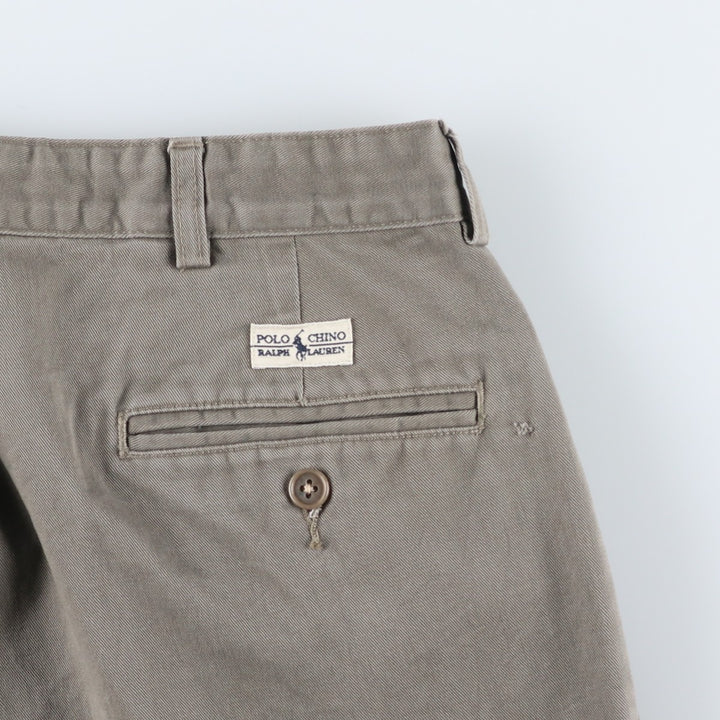 Ralph Lauren Polo Ralph Lauren Two-pleat Chino Pants for Men, W32 equivalent cotton Khaki type Vintage Second Hand