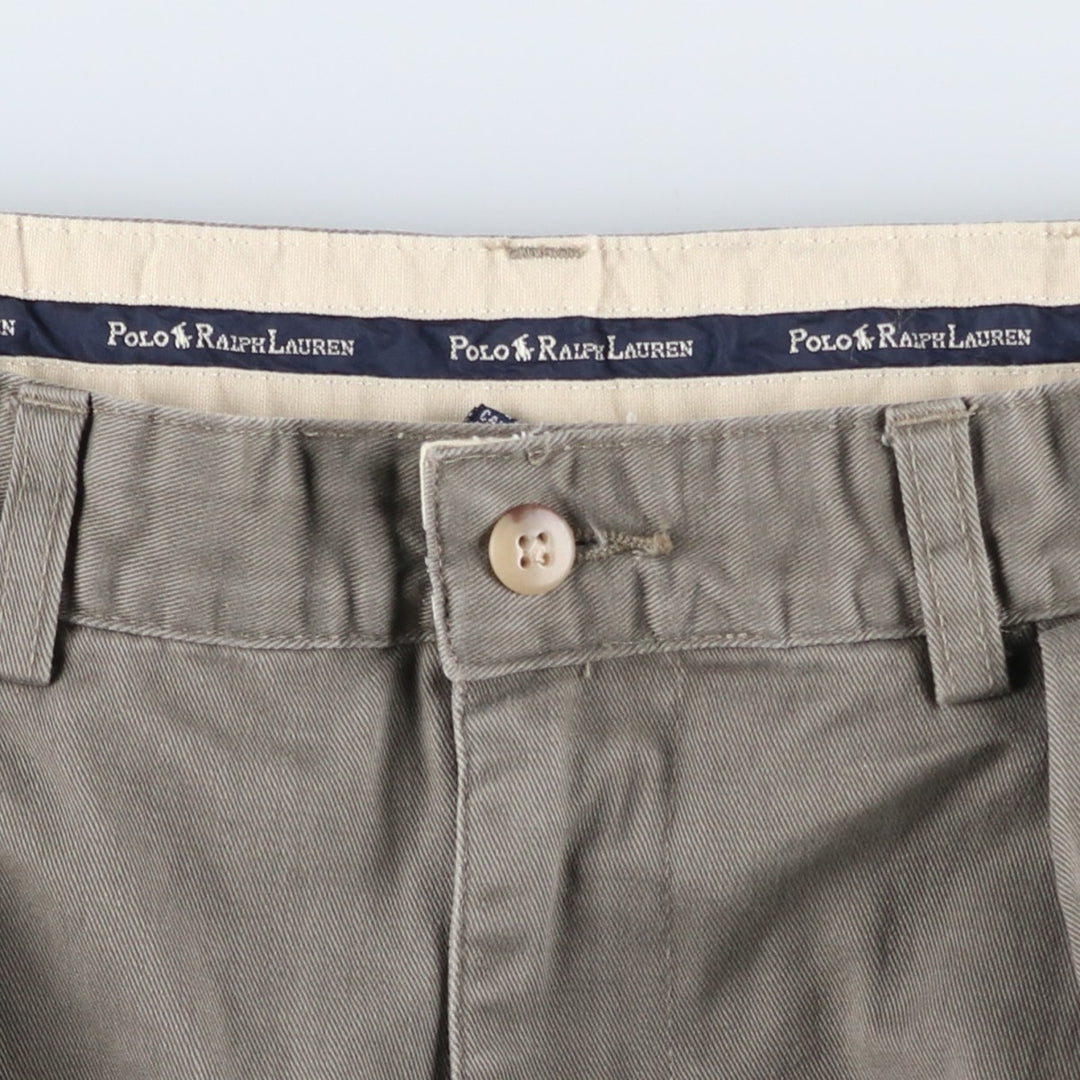 Ralph Lauren Polo Ralph Lauren Two-pleat Chino Pants for Men, W32 equivalent cotton Khaki type Vintage Second Hand