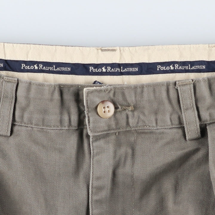 Ralph Lauren Polo Ralph Lauren Two-pleat Chino Pants for Men, W32 equivalent cotton Khaki type Vintage Second Hand