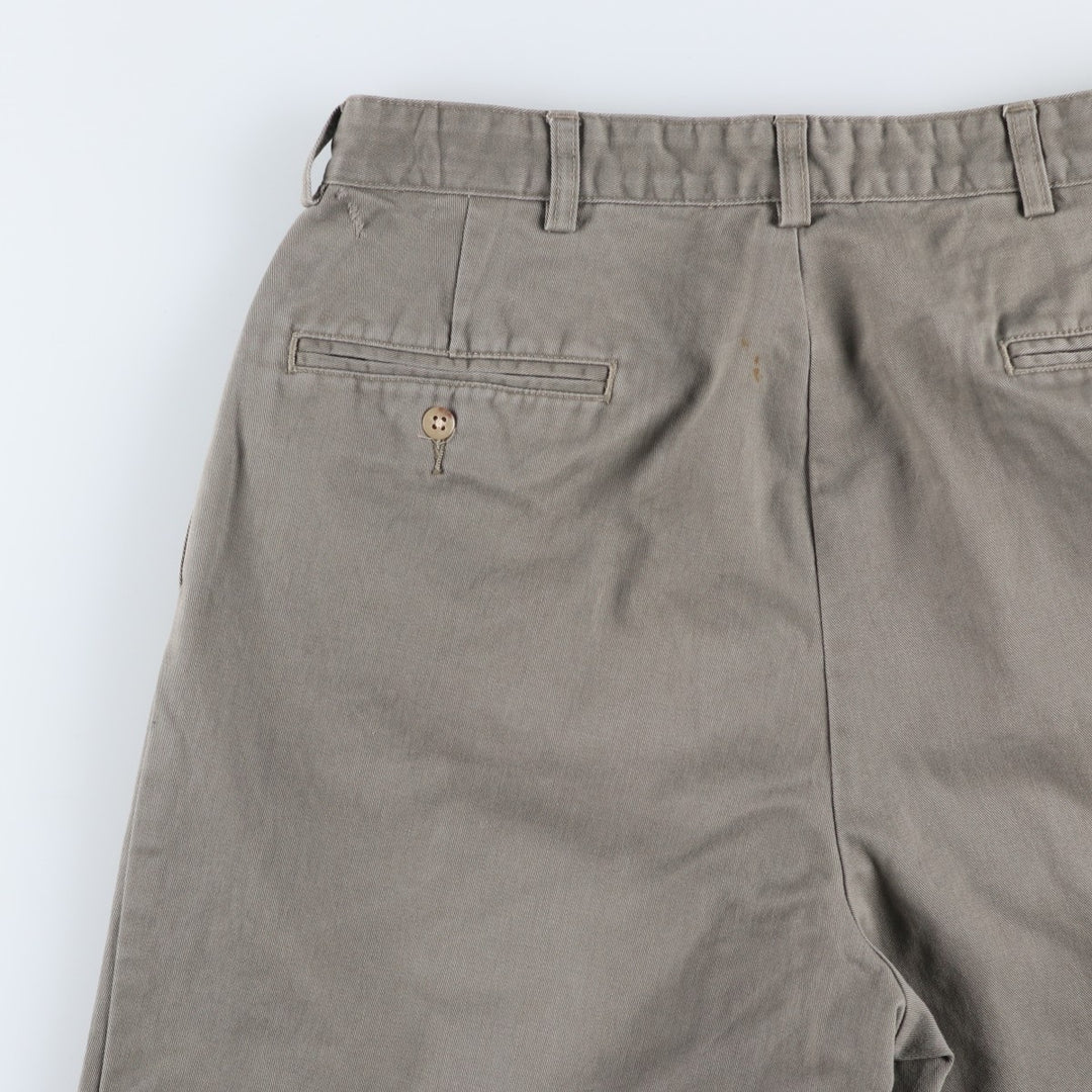 Ralph Lauren Polo Ralph Lauren Two-pleat Chino Pants for Men, W32 equivalent cotton Khaki type Vintage Second Hand