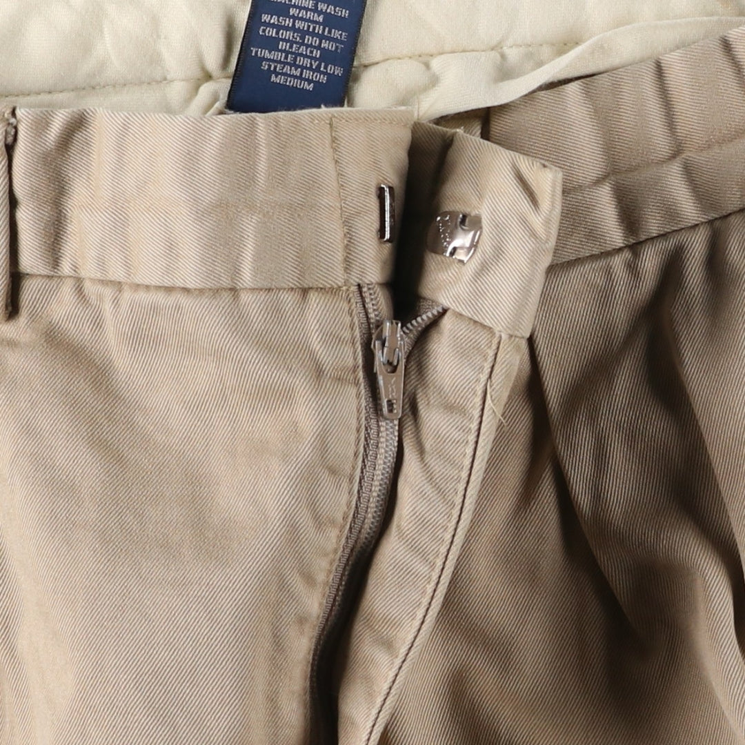 Ralph Lauren POLO by Ralph Lauren Two-pleat Chino Pants for Men, W31 equivalent cotton Beige type Vintage Second Hand