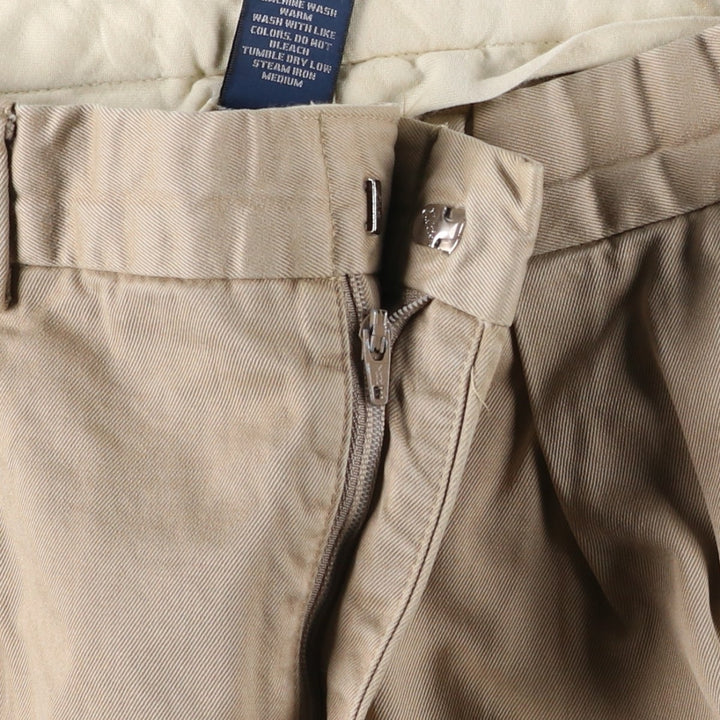 Ralph Lauren POLO by Ralph Lauren Two-pleat Chino Pants for Men, W31 equivalent cotton Beige type Vintage Second Hand