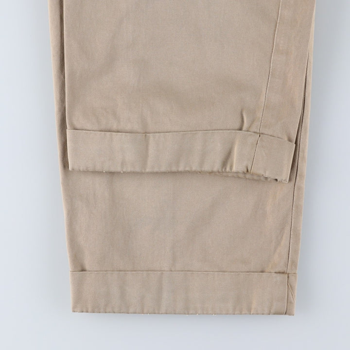 Ralph Lauren POLO by Ralph Lauren Two-pleat Chino Pants for Men, W31 equivalent cotton Beige type Vintage Second Hand