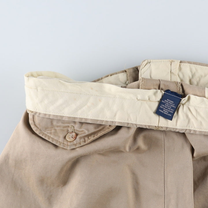Ralph Lauren POLO by Ralph Lauren Two-pleat Chino Pants for Men, W31 equivalent cotton Beige type Vintage Second Hand