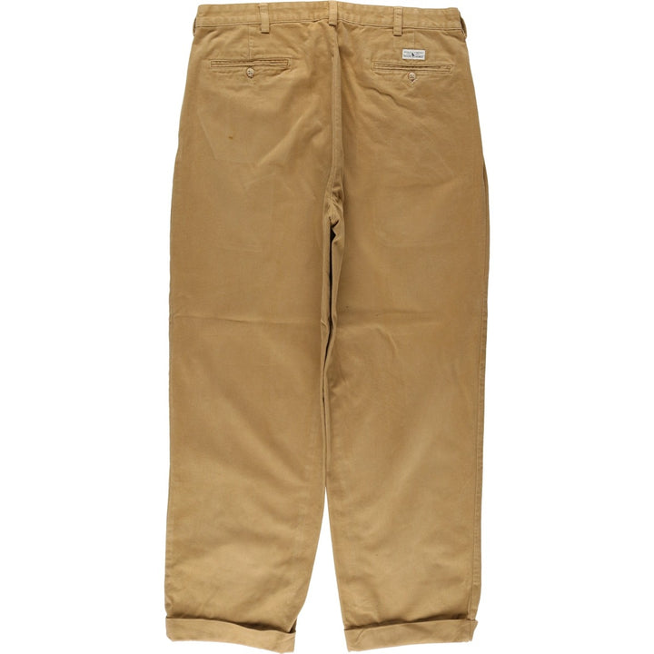 Ralph Lauren Polo Ralph Lauren Two-pleat Chino Pants for Men, W35 cotton Beige type Vintage Second Hand
