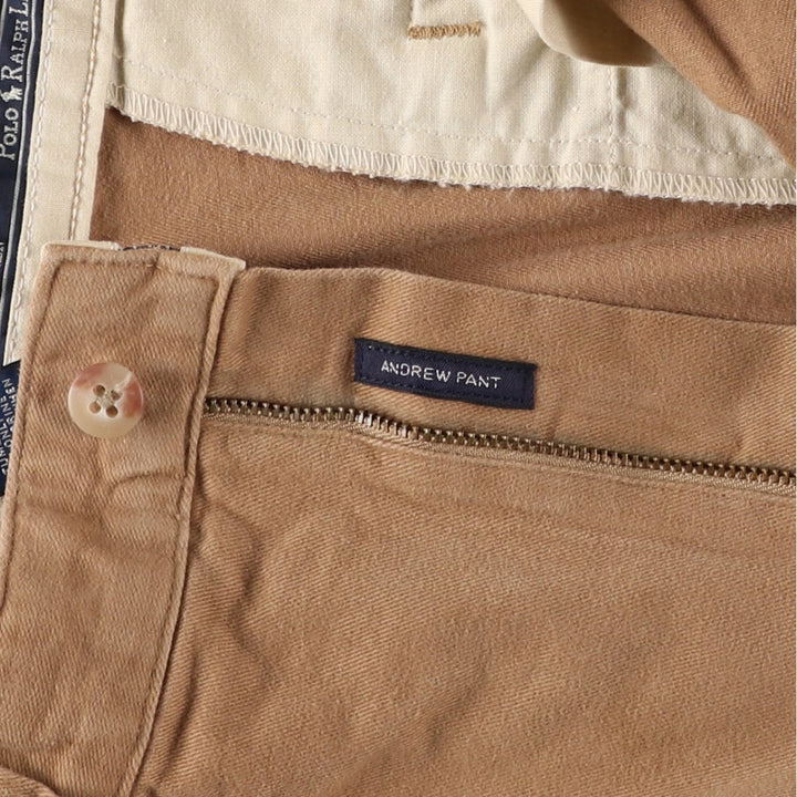 Ralph Lauren Polo Ralph Lauren Two-pleat Chino Pants for Men, W35 cotton Beige type Vintage Second Hand