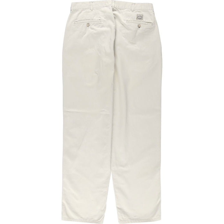 Ralph Lauren POLO by Ralph Lauren Two-pleat Chino Pants for Men, W33 equivalent cotton ivory Vintage Second Hand