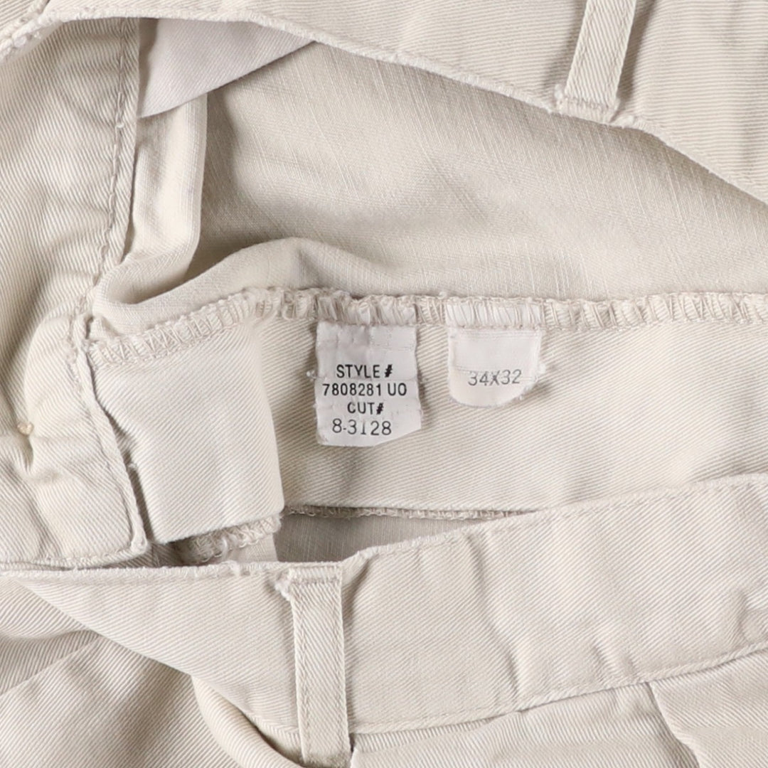 Ralph Lauren POLO by Ralph Lauren Two-pleat Chino Pants for Men, W33 equivalent cotton ivory Vintage Second Hand