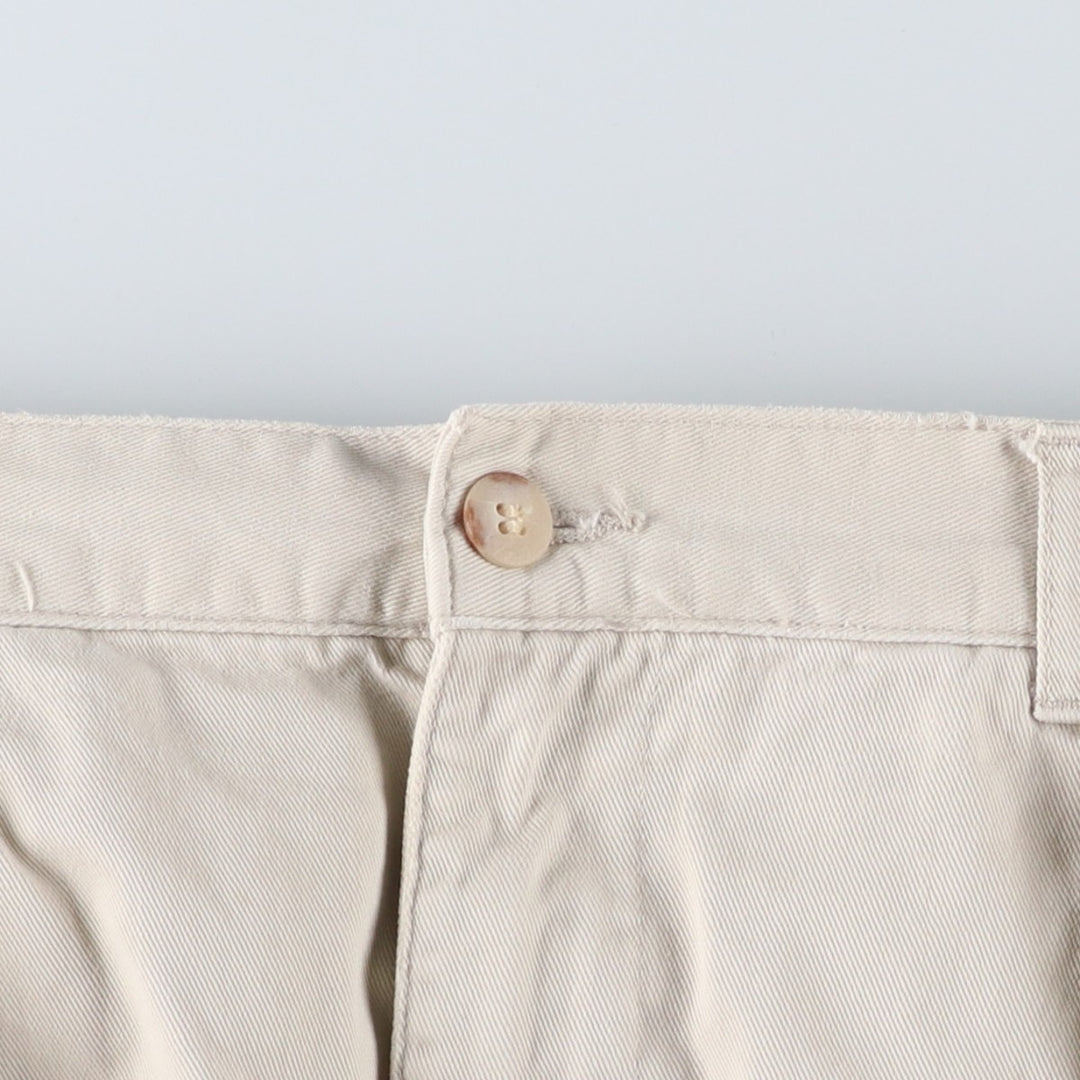 Ralph Lauren POLO by Ralph Lauren Two-pleat Chino Pants for Men, W33 equivalent cotton ivory Vintage Second Hand