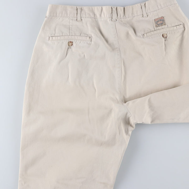Ralph Lauren POLO by Ralph Lauren Two-pleat Chino Pants for Men, W33 equivalent cotton ivory Vintage Second Hand