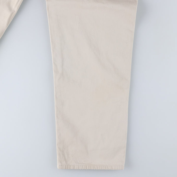 Ralph Lauren POLO by Ralph Lauren Two-pleat Chino Pants for Men, W33 equivalent cotton ivory Vintage Second Hand