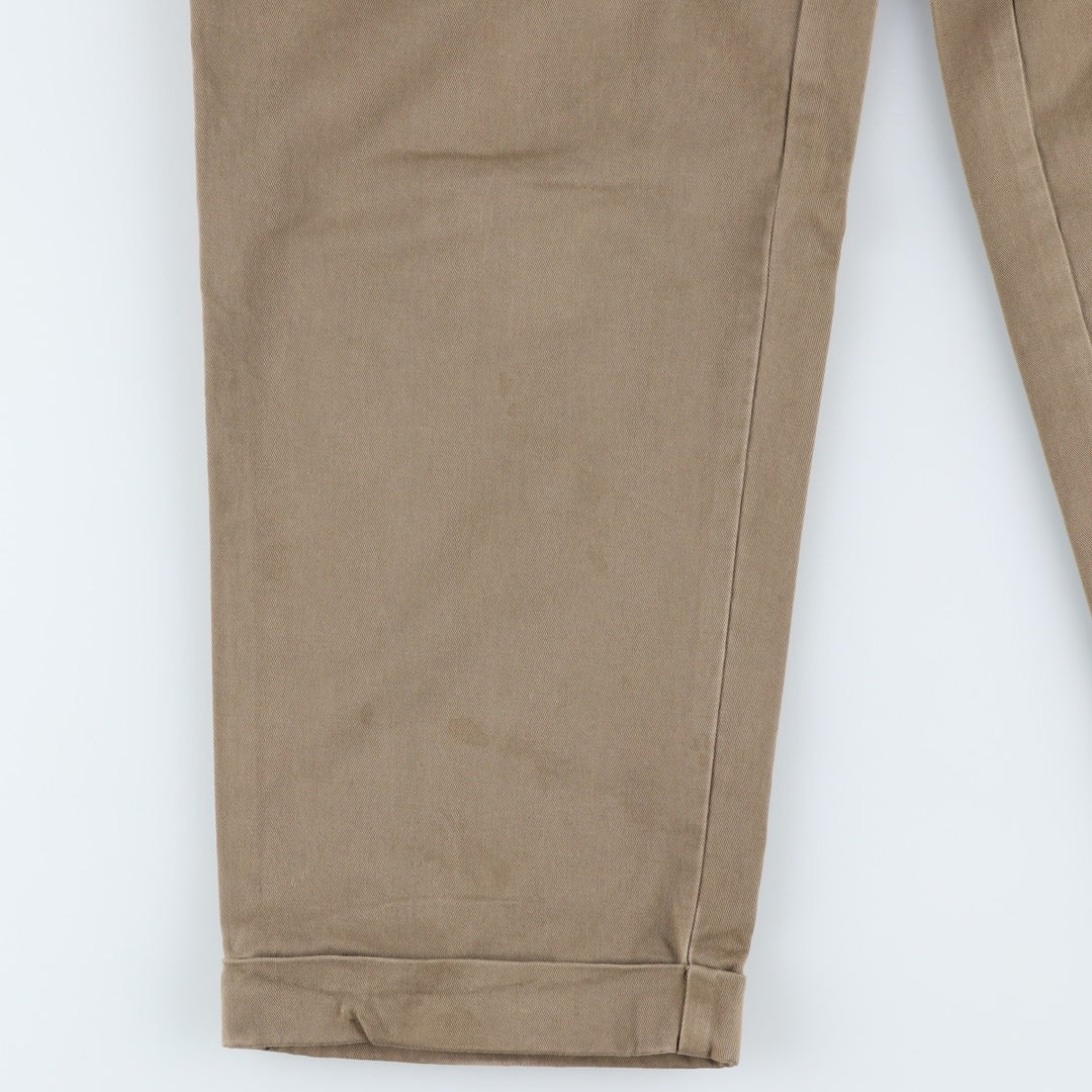 Ralph Lauren Polo Hammond Pant, two-pleat chino pants, men's size W34. cotton Khaki type Vintage Second Hand