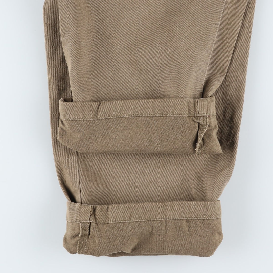 Ralph Lauren Polo Hammond Pant, two-pleat chino pants, men's size W34. cotton Khaki type Vintage Second Hand