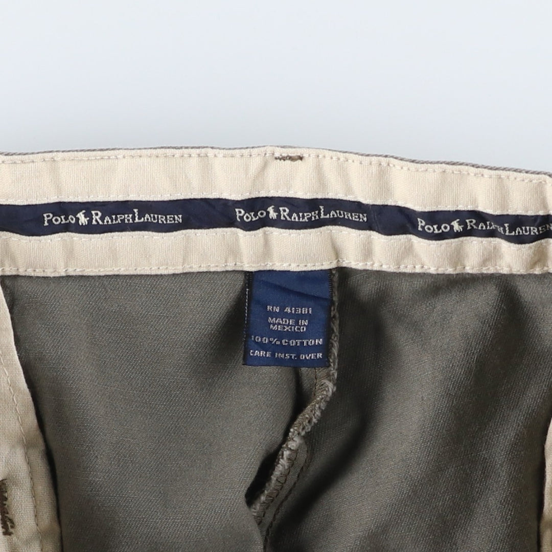 Ralph Lauren Polo Ralph Lauren Andrew Two-pleat Chino Pants Men's Size W36 cotton Khaki type sage green Vintage Second Hand