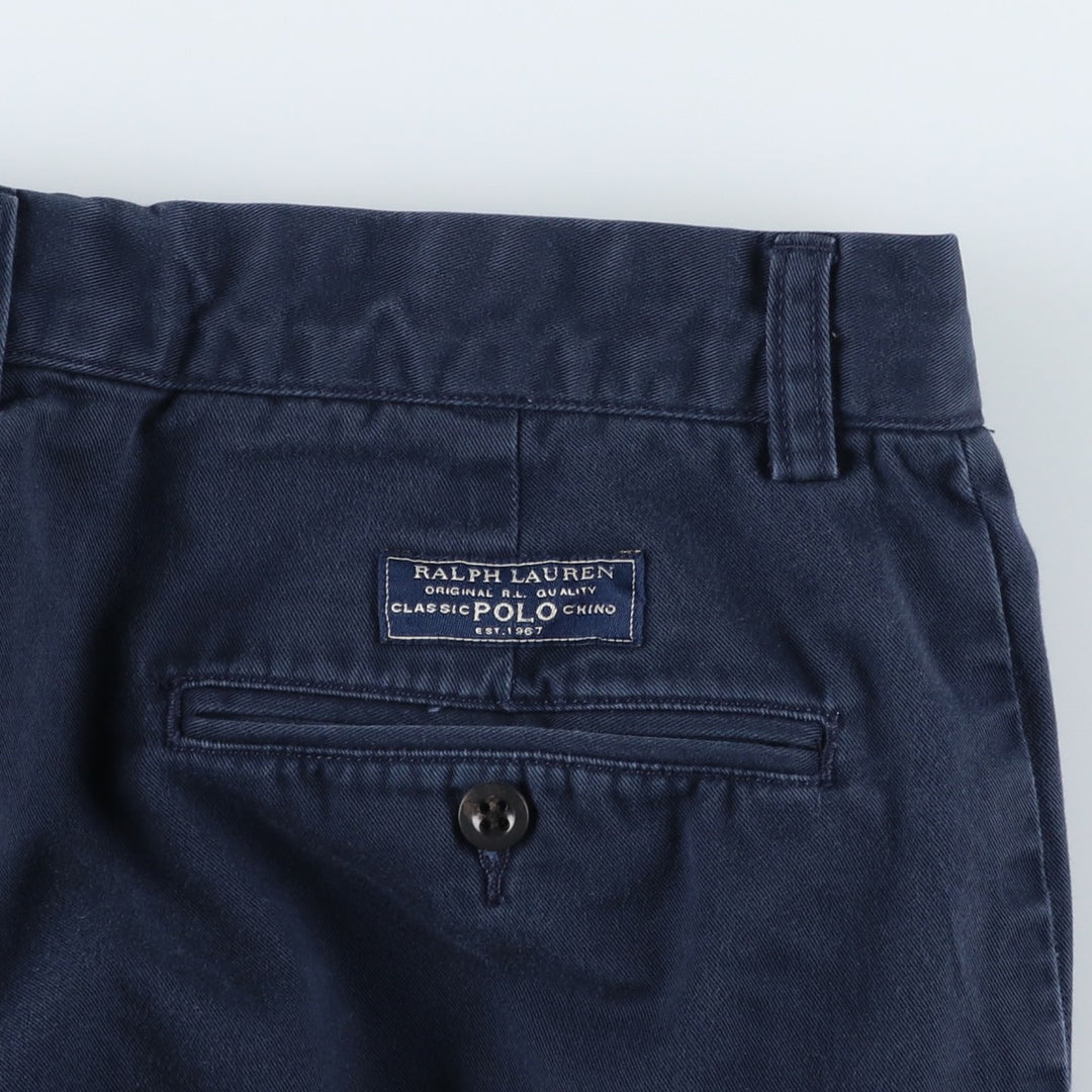 Ralph Lauren POLO by Ralph Lauren PROSPECT PANT Chino pants for men, equivalent to w34 cotton navy blue type Vintage Second Hand