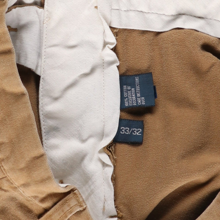 Ralph Lauren POLO by Ralph Lauren ETHAN PANT, two-pleat chino pants, men's size W33 cotton Beige type Vintage Second Hand