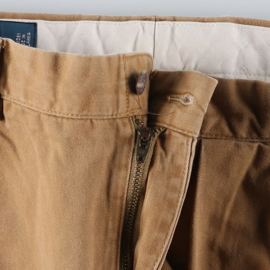 Ralph Lauren POLO by Ralph Lauren ETHAN PANT, two-pleat chino pants, men's size W33 cotton Beige type Vintage Second Hand