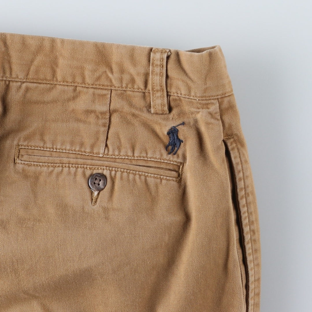 Ralph Lauren POLO by Ralph Lauren ETHAN PANT, two-pleat chino pants, men's size W33 cotton Beige type Vintage Second Hand