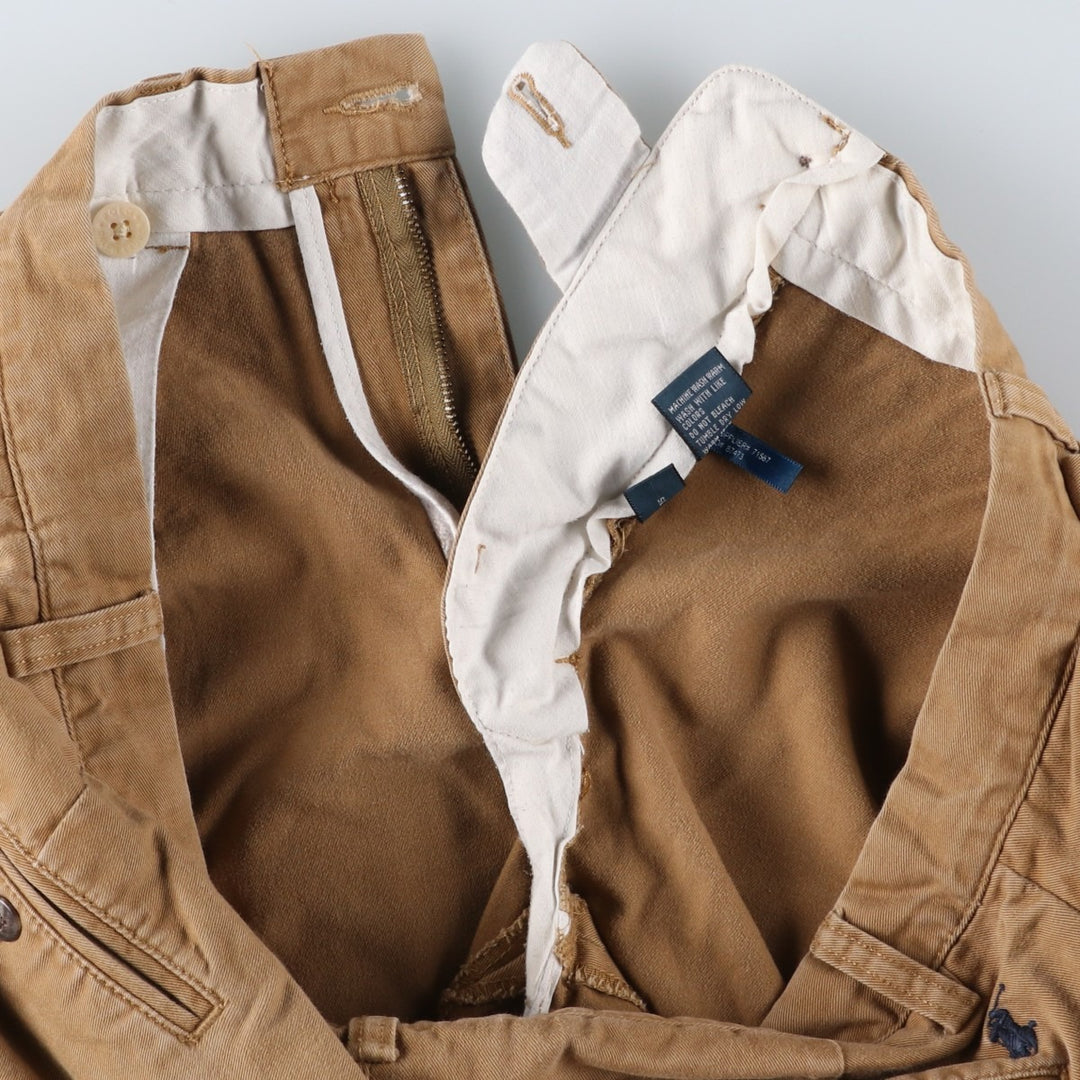 Ralph Lauren POLO by Ralph Lauren ETHAN PANT, two-pleat chino pants, men's size W33 cotton Beige type Vintage Second Hand