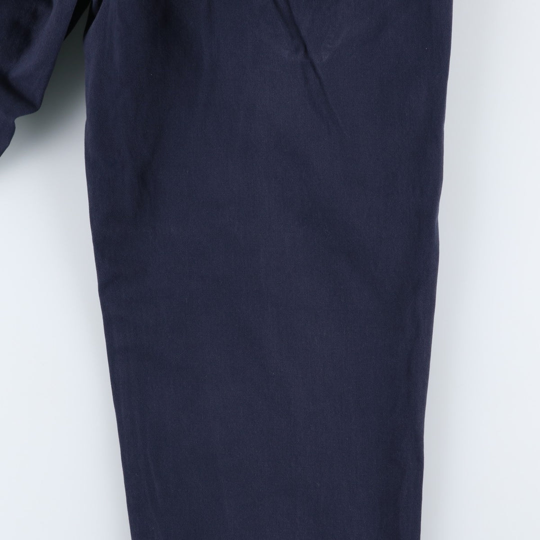 Ralph Lauren POLO by Ralph Lauren ANDREW PANT Two-pleat chino pants for men, equivalent to W34 cotton navy blue type Vintage Second Hand