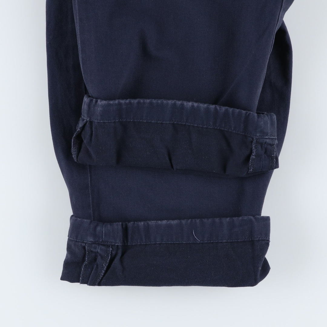 Ralph Lauren POLO by Ralph Lauren ANDREW PANT Two-pleat chino pants for men, equivalent to W34 cotton navy blue type Vintage Second Hand