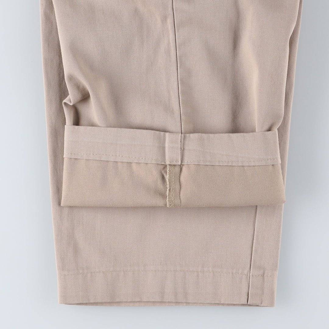 Ralph Lauren POLO by Ralph Lauren ANDREW PANT, two-pleat chino pants, men's, W32 equivalent cotton beige type brown Vintage Second Hand