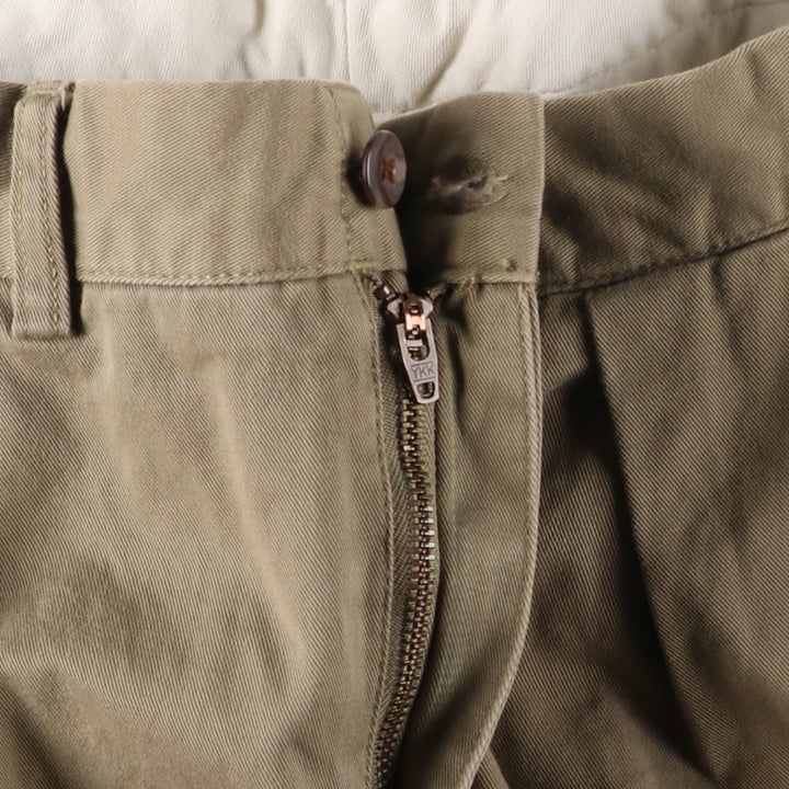 Ralph Lauren POLO by Ralph Lauren ANDREW PANT Two-pleat chino pants for men, equivalent to W34 cotton Beige type Vintage Second Hand