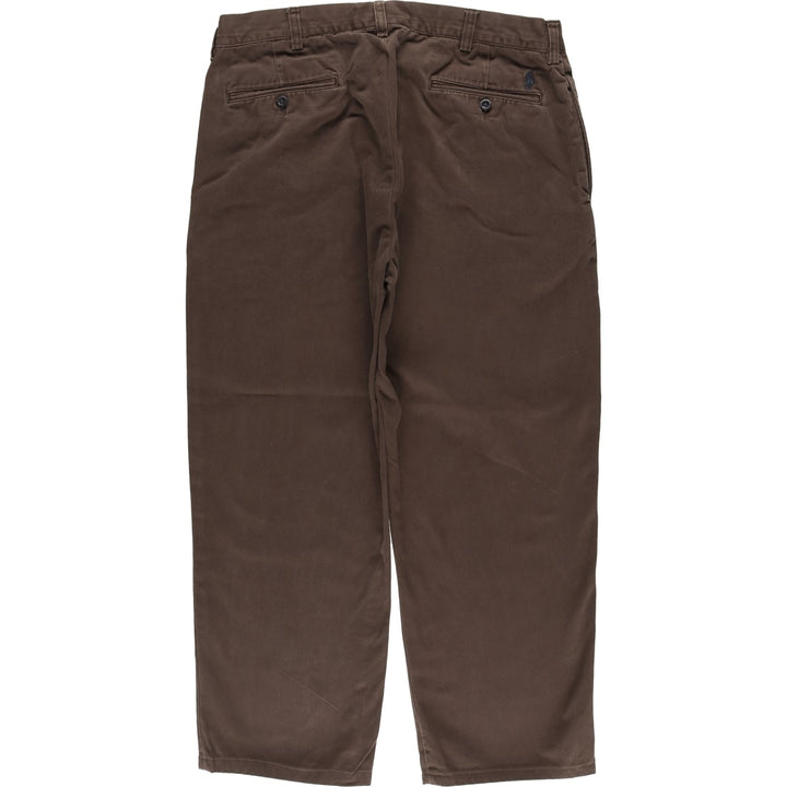 Ralph Lauren POLO by Ralph Lauren ETHAN PANT Two-pleat chino pants for men, size W34 cotton brown type Vintage Second Hand