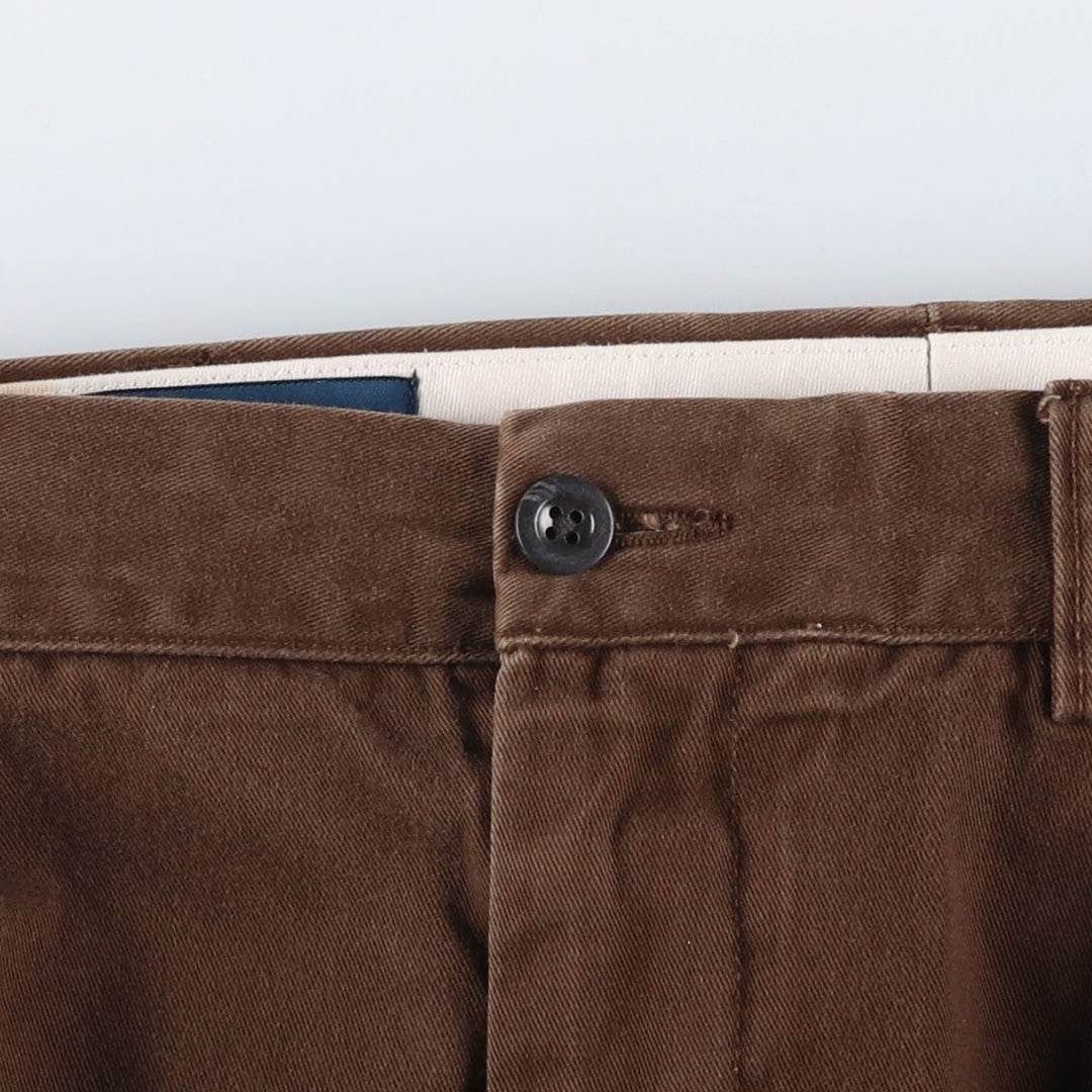 Ralph Lauren POLO by Ralph Lauren ETHAN PANT Two-pleat chino pants for men, size W34 cotton brown type Vintage Second Hand