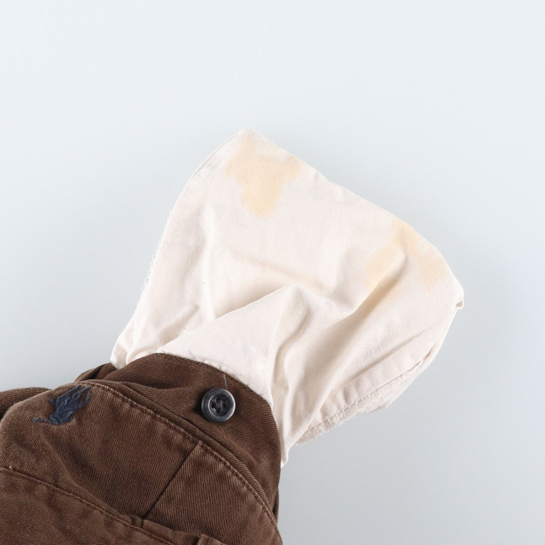 Ralph Lauren POLO by Ralph Lauren ETHAN PANT Two-pleat chino pants for men, size W34 cotton brown type Vintage Second Hand