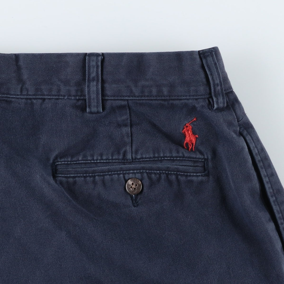 Ralph Lauren POLO by Ralph Lauren ETHAN PANT Two-pleat chino pants for men, size W36 cotton navy blue type Vintage Second Hand