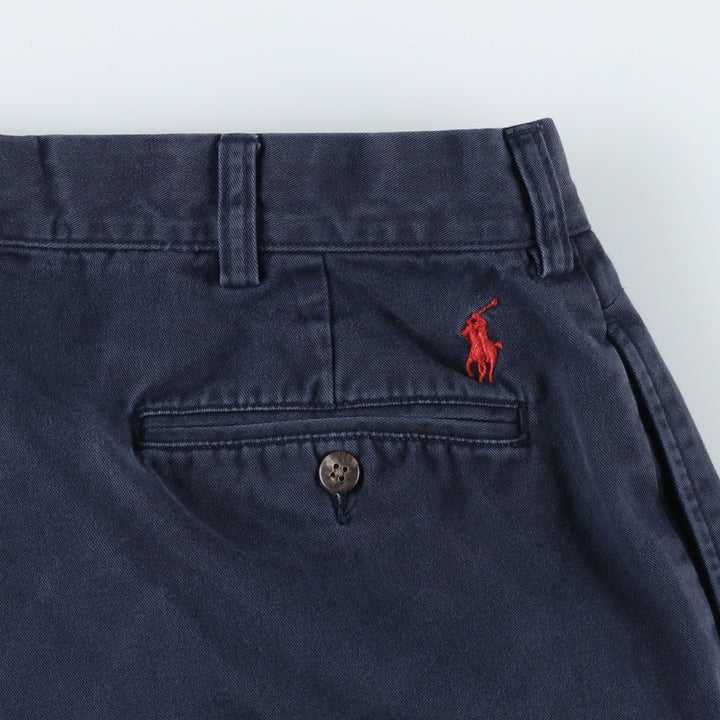 Ralph Lauren POLO by Ralph Lauren ETHAN PANT Two-pleat chino pants for men, size W36 cotton navy blue type Vintage Second Hand