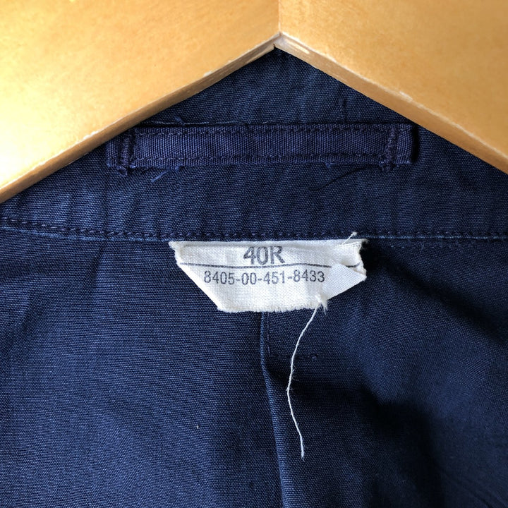 Military Lightweight Jacket, 40R, Men's Size M polyester navy blue type Vintage Second Hand