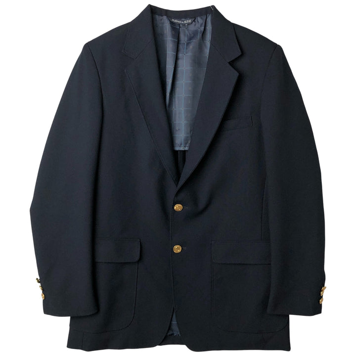 CLASSIC COLLECTION PREMA-PREST Navy Blazer, Tailored Jacket, Made in USA, Men's Size Medium, Vintage polyester navy blue type Vintage Second Hand