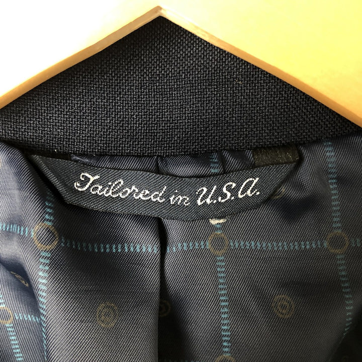 CLASSIC COLLECTION PREMA-PREST Navy Blazer, Tailored Jacket, Made in USA, Men's Size Medium, Vintage polyester navy blue type Vintage Second Hand