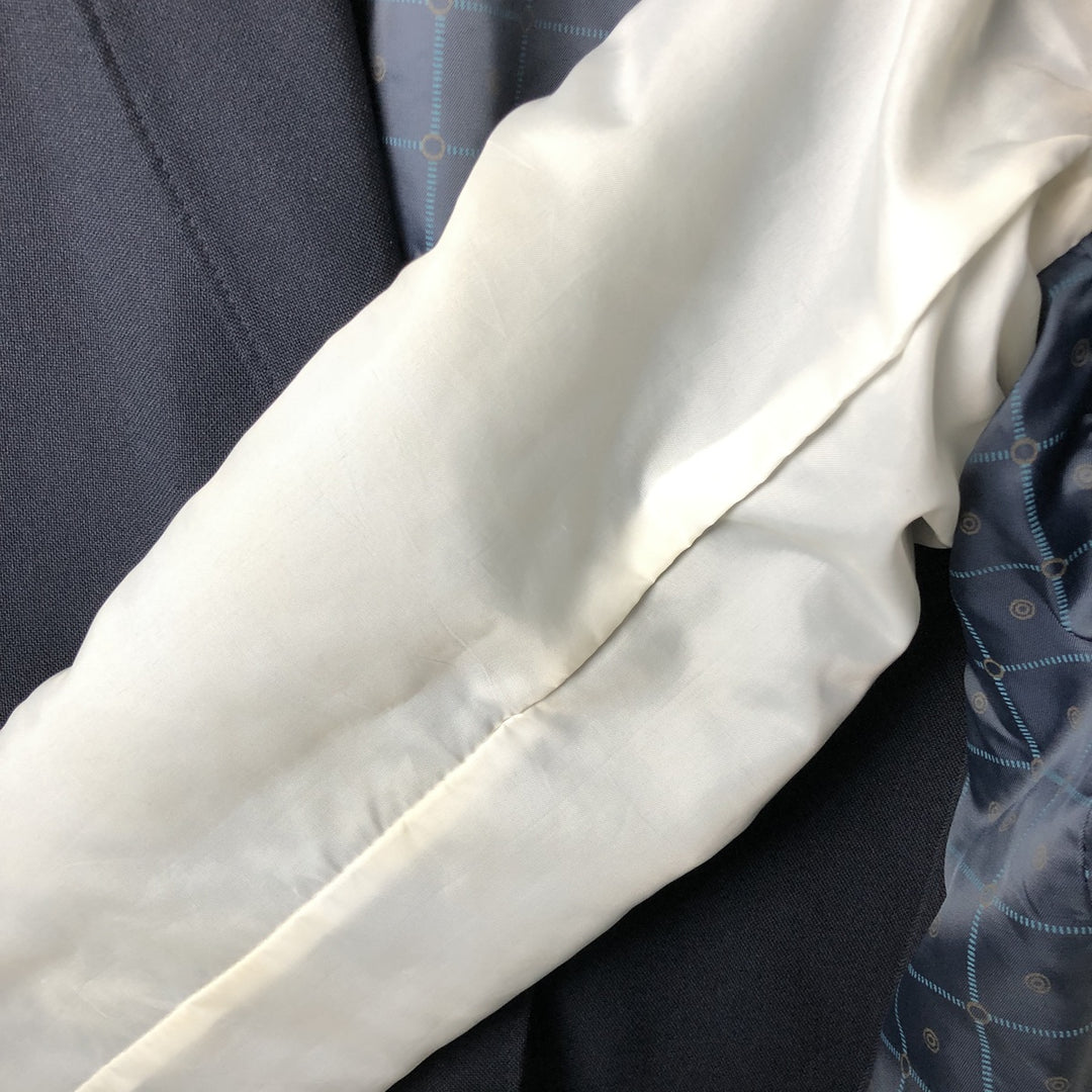 CLASSIC COLLECTION PREMA-PREST Navy Blazer, Tailored Jacket, Made in USA, Men's Size Medium, Vintage polyester navy blue type Vintage Second Hand