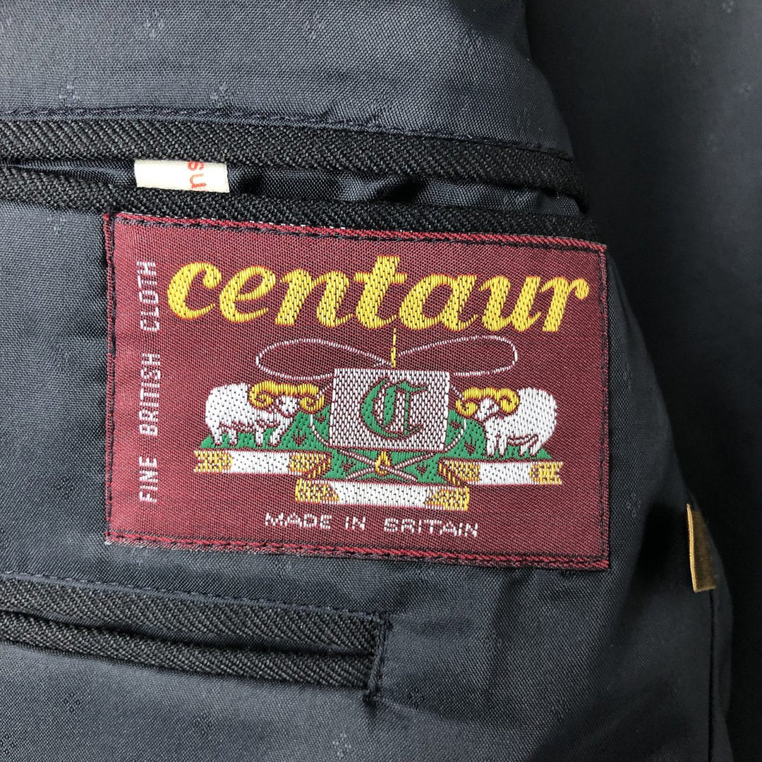 Centaur Polyester/Wool Tailored Jacket, Made in the UK, Men's Size Small polyester black type Vintage Second Hand
