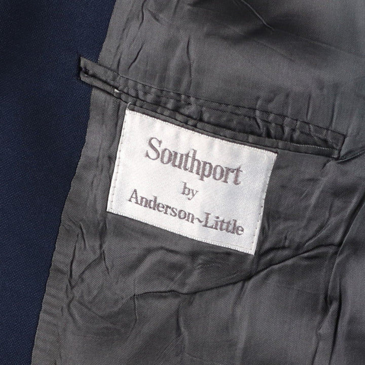 Anderson~Little Southport Navy Blazer, Tailored Jacket, Made in USA, Men's Size Medium unclear navy blue type Vintage Second Hand