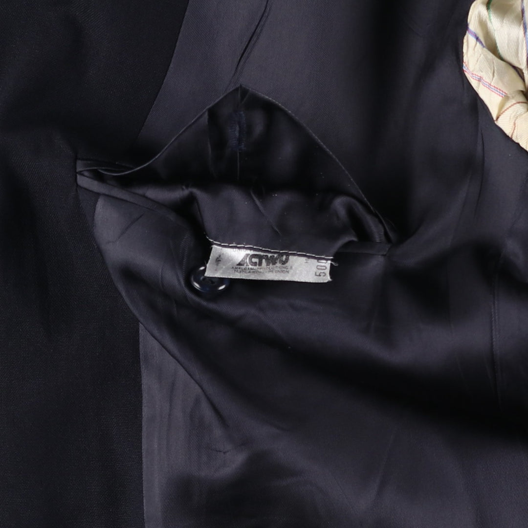 Palm Beach wool tailored jacket, made in the USA, men's size M wool black type Vintage Second Hand